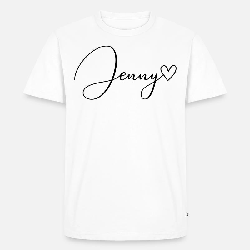 Jenny Name Vorname Mädchen - Männer Premium Bio T-Shirt - Weiß