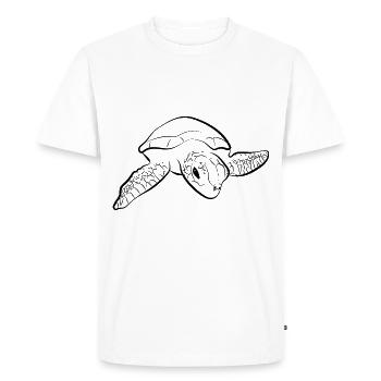Turtle Turtle - Men's Premium Organic T-Shirt - white - Front - Nico (187cm)