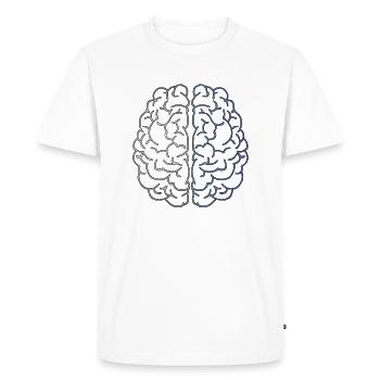 Brain - Men's Premium Organic T-Shirt - white - Front - Nico (187cm)