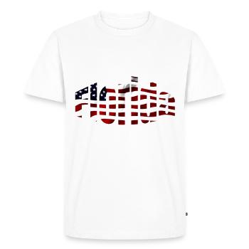 Floride us usa flag drapeau Amérique Fan - T-shirt Premium bio Homme - blanc - Devant - Nico (187cm)