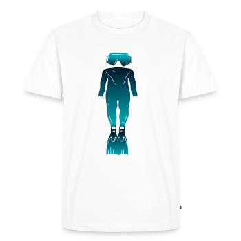 Combinaison de masque de plongée - T-shirt Premium bio Homme - blanc - Devant - Nico (187cm)