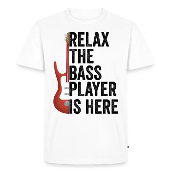 Cadeau de bassiste basse électrique bassiste bassiste - T-shirt Premium bio Homme - blanc - Devant - Nico (187cm)