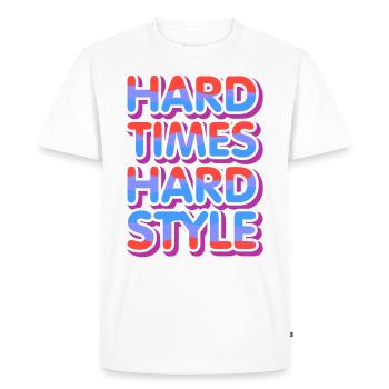 Hardstyle Rave Techno Sort Fêter Festival - T-shirt Premium bio Homme - blanc - Devant - Nico (187cm)