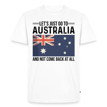 Australie Australie Australie Vacances Australie - T-shirt Premium bio Homme - blanc - Devant - Nico (187cm)