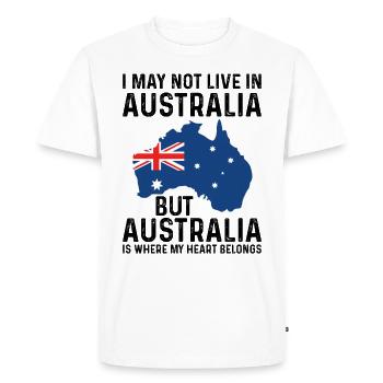 Australie Australie Australie Vacances Australie - T-shirt Premium bio Homme - blanc - Devant - Nico (187cm)