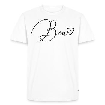 Bea Nom Prénom Fille - T-shirt Premium bio Homme - blanc - Devant - Nico (187cm)
