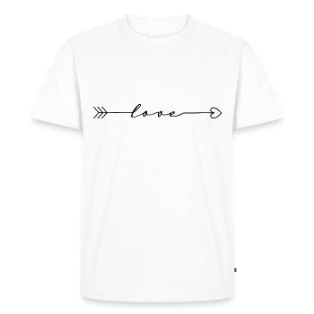 Heart Arrow Heart Arrow Line - Men's Premium Organic T-Shirt - white - Front - Nico (187cm)
