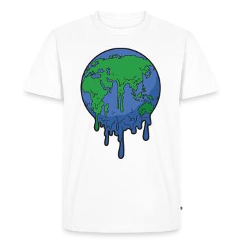 Réchauffement climatique réchauffement de la terre fonte de la terre - T-shirt Premium bio Homme - blanc - Devant - Nico (187cm)