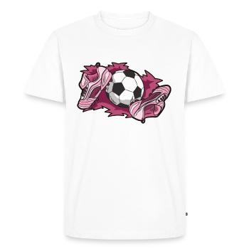 Chaussures de football rose football femmes filles femmes - T-shirt Premium bio Homme - blanc - Devant - Nico (187cm)