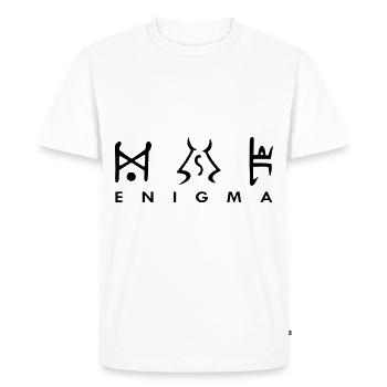 d2r runeword Enigma - T-shirt Premium bio Homme - blanc - Devant - Nico (187cm)