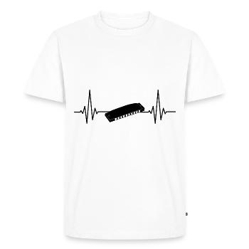 Harmonica Harmonica Player - Men's Premium Organic T-Shirt - white - Front - Nico (187cm)