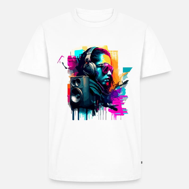 Der DJ - Männer Premium Bio T-Shirt - Weiß