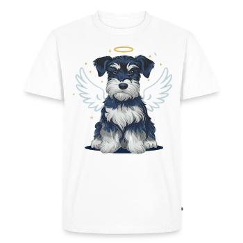 Mignon schnauzer nain aux tournesols - T-shirt Premium bio Homme - blanc - Devant - Nico (187cm)