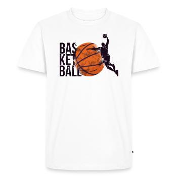 Basketteur Basketteur Basketteur Ballons de Basket-ball - T-shirt Premium bio Homme - blanc - Devant - Nico (187cm)