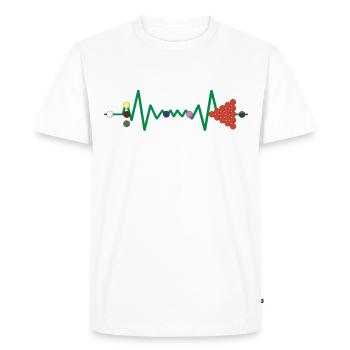 Jeu de snooker gamer Table de snooker Balles de snooker - T-shirt Premium bio Homme - blanc - Devant - Nico (187cm)