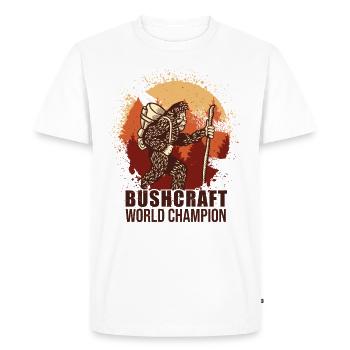 Bushcrafter Survival Camping en plein air - T-shirt Premium bio Homme - blanc - Devant - Nico (187cm)