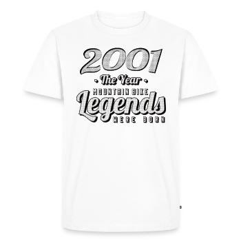 VTT-Mountainbiker 2001 Vintage Anniversaire VTT - T-shirt Premium bio Homme - blanc - Devant - Nico (187cm)