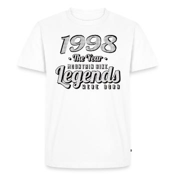 VTT-Mountainbiker 1998 Naissance Anniversaire VTT - T-shirt Premium bio Homme - blanc - Devant - Nico (187cm)