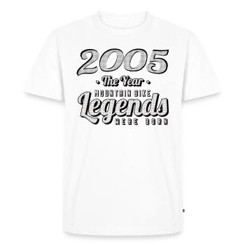 VTT-Mountainbiker 2005 Vintage Anniversaire VTT - T-shirt Premium bio Homme - blanc - Devant - Nico (187cm)