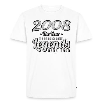 VTT-Mountainbiker 2008 Vintage Anniversaire VTT - T-shirt Premium bio Homme - blanc - Devant - Nico (187cm)