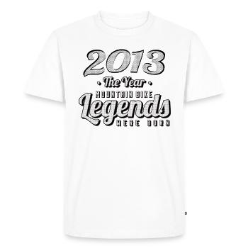 VTT-Mountainbiker 2013 Vintage Anniversaire VTT - T-shirt Premium bio Homme - blanc - Devant - Nico (187cm)