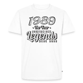 VTT-Mountainbiker 1989 Naissance Anniversaire VTT - T-shirt Premium bio Homme - blanc - Devant - Nico (187cm)