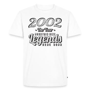 VTT-Mountainbiker 2002 Vintage Anniversaire VTT - T-shirt Premium bio Homme - blanc - Devant - Nico (187cm)
