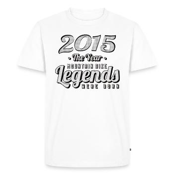 VTT-Mountainbiker 2015 Vintage Anniversaire VTT - T-shirt Premium bio Homme - blanc - Devant - Nico (187cm)