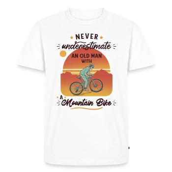 VTT VTT VTT Accessoires de vélo VTT - T-shirt Premium bio Homme - blanc - Devant - Nico (187cm)