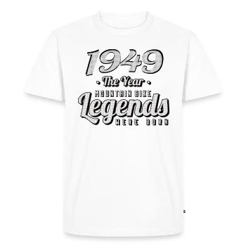 VTT-Mountainbiker 1949 Naissance Anniversaire VTT - T-shirt Premium bio Homme - blanc - Devant - Nico (187cm)