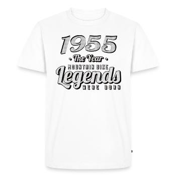 VTT-Mountainbiker 1955 Naissance Anniversaire VTT - T-shirt Premium bio Homme - blanc - Devant - Nico (187cm)