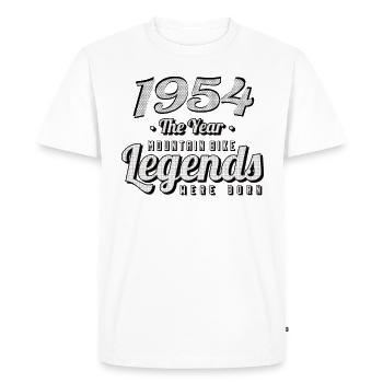 VTT-Mountainbiker 1954 Naissance Anniversaire VTT - T-shirt Premium bio Homme - blanc - Devant - Nico (187cm)