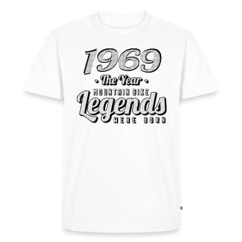 VTT-Mountainbiker 1969 Naissance Anniversaire VTT - T-shirt Premium bio Homme - blanc - Devant - Nico (187cm)