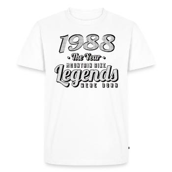 VTT-Mountainbiker 1988 Naissance Anniversaire VTT - T-shirt Premium bio Homme - blanc - Devant - Nico (187cm)