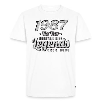 VTT-Mountainbiker 1987 Naissance Anniversaire VTT - T-shirt Premium bio Homme - blanc - Devant - Nico (187cm)