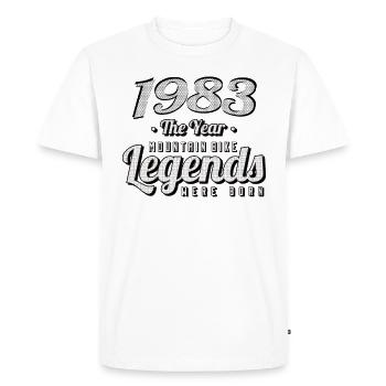 VTT-Mountainbiker 1983 Naissance Anniversaire VTT - T-shirt Premium bio Homme - blanc - Devant - Nico (187cm)