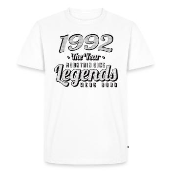 VTT-Mountainbiker 1992 Naissance Anniversaire VTT - T-shirt Premium bio Homme - blanc - Devant - Nico (187cm)