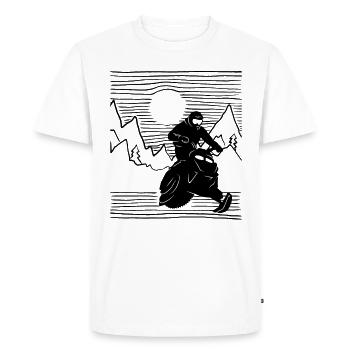 Snowmobile driver Snowmobile Snow motorcycle - Men's Premium Organic T-Shirt - white - Front - Nico (187cm)