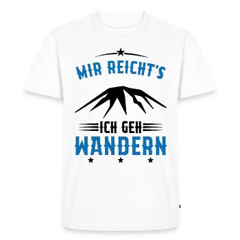 Assez je Vais Randonnée Cadeau montagnes vintage - T-shirt Premium bio Homme - blanc - Devant - Nico (187cm)