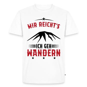 Assez je Vais Randonnée Cadeau montagnes vintage - T-shirt Premium bio Homme - blanc - Devant - Nico (187cm)