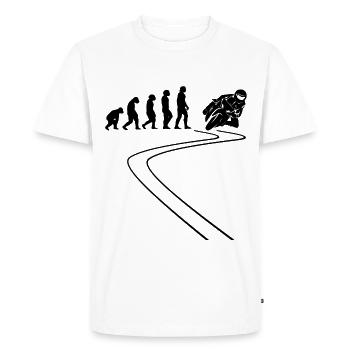 Motorcyclist Motorcycle Moped Evolution Motorcycle - Men's Premium Organic T-Shirt - white - Front - Nico (187cm)