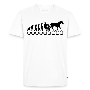 Harnais de chevaux de trot Chevaux de sport équestre - T-shirt Premium bio Homme - blanc - Devant - Nico (187cm)
