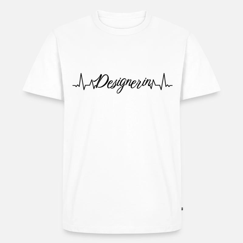 Illustrator Herzschlag Designerin - Männer Premium Bio T-Shirt - Weiß
