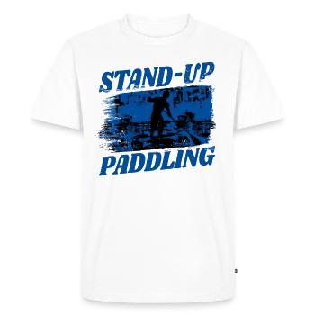 SUP paddleboarding Stand Up Paddle Surfing - Men's Premium Organic T-Shirt - white - Front - Nico (187cm)