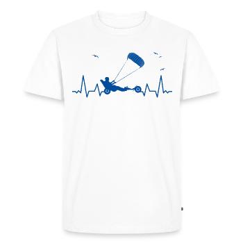 Beach Kite Windracer Land Kite Kite Beach Sailor - Men's Premium Organic T-Shirt - white - Front - Nico (187cm)