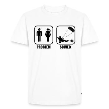Beach Kite Windracer Land Kite Kite Beach Sailor - Men's Premium Organic T-Shirt - white - Front - Nico (187cm)
