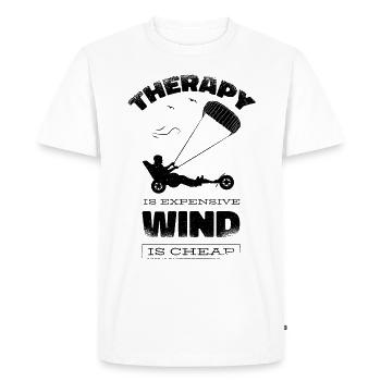 Beach Kite Windracer Land Kite Kite Beach Sailor - Men's Premium Organic T-Shirt - white - Front - Nico (187cm)