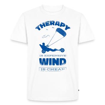 Beach Kite Windracer Land Kite Kite Beach Sailor - Men's Premium Organic T-Shirt - white - Front - Nico (187cm)