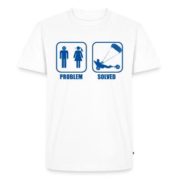 Beach Kite Windracer Land Kite Kite Beach Sailor - Men's Premium Organic T-Shirt - white - Front - Nico (187cm)