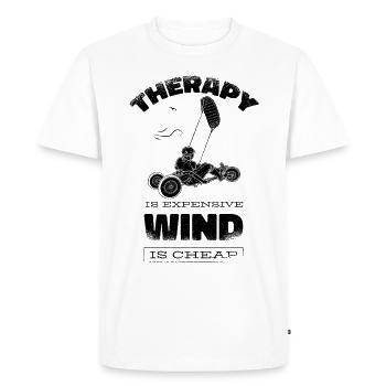 Beach Kite Windracer Land Kite Kite Beach Sailor - Men's Premium Organic T-Shirt - white - Front - Nico (187cm)